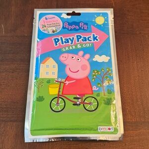 Peppa Pig Grab & Go Play Pack Crayons Sticker Sheet Coloring Book